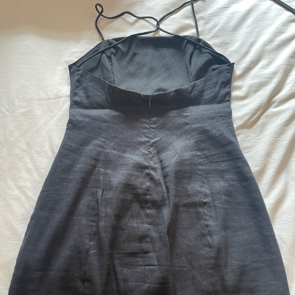 Linen blend short dress - Picture 4 of 5